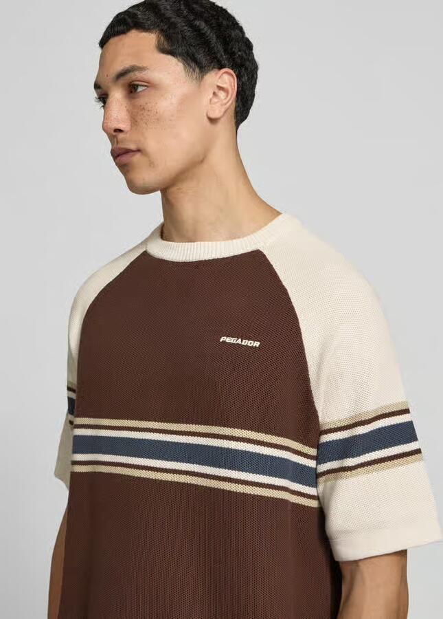 PEGADOR Gebreid shirt met labelstitching en ronde hals
