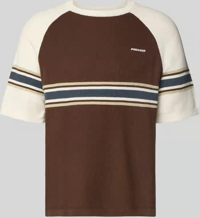 PEGADOR Gebreid shirt met labelstitching en ronde hals - Foto 2
