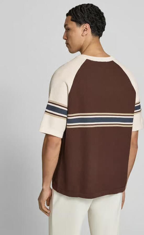 PEGADOR Gebreid shirt met labelstitching en ronde hals - Foto 4