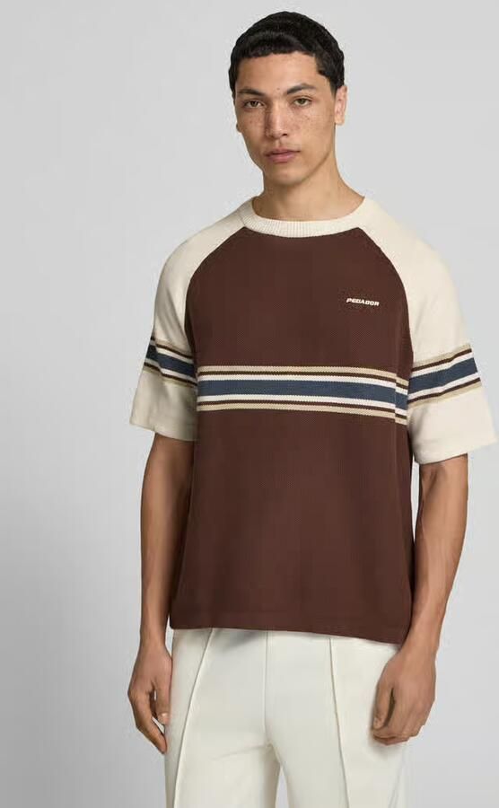 PEGADOR Gebreid shirt met labelstitching en ronde hals - Foto 3