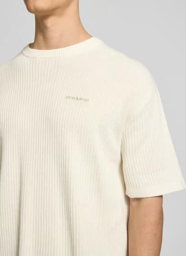 PEGADOR Gebreid shirt met structuurpatroon en labelstitching
