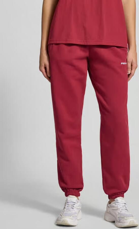PEGADOR High waist sweatbroek met labelstitching model 'VILLA' - Foto 6