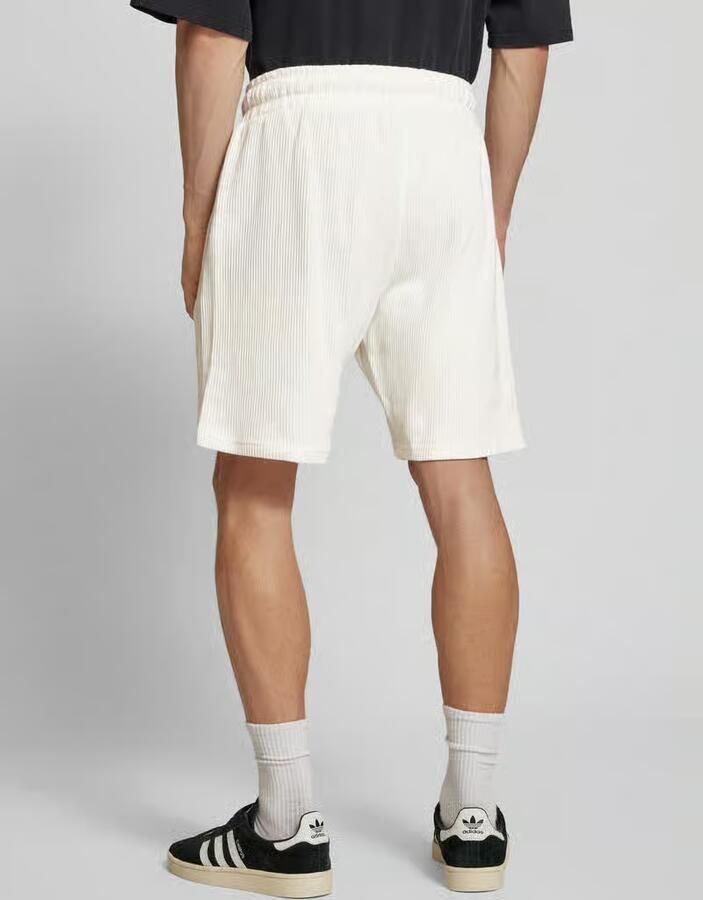 PEGADOR Korte broek in riblook met labelstitching model 'SIGNAR'