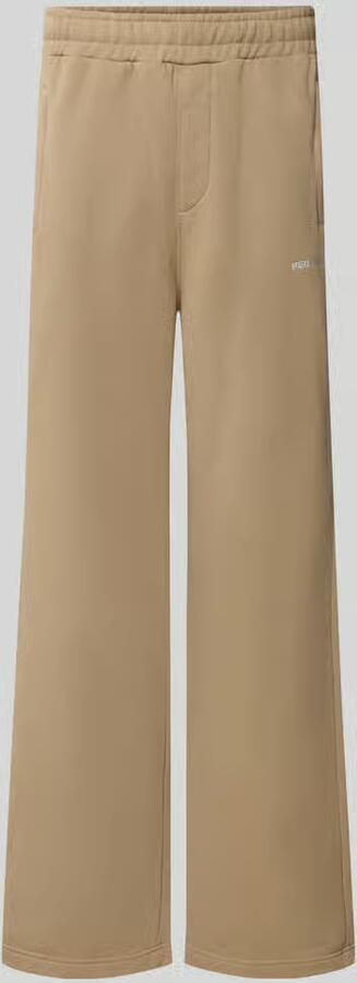 PEGADOR Loose fit sweatpants van katoenmix met labeldetail