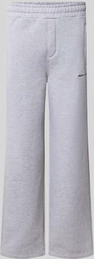 PEGADOR Loose fit sweatpants van katoenmix met labeldetail