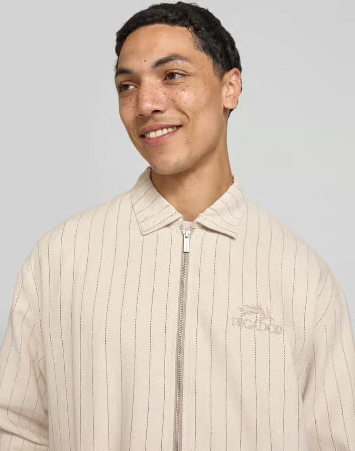 PEGADOR Overshirt van viscosemix met gestikt logo model 'Sistelo'