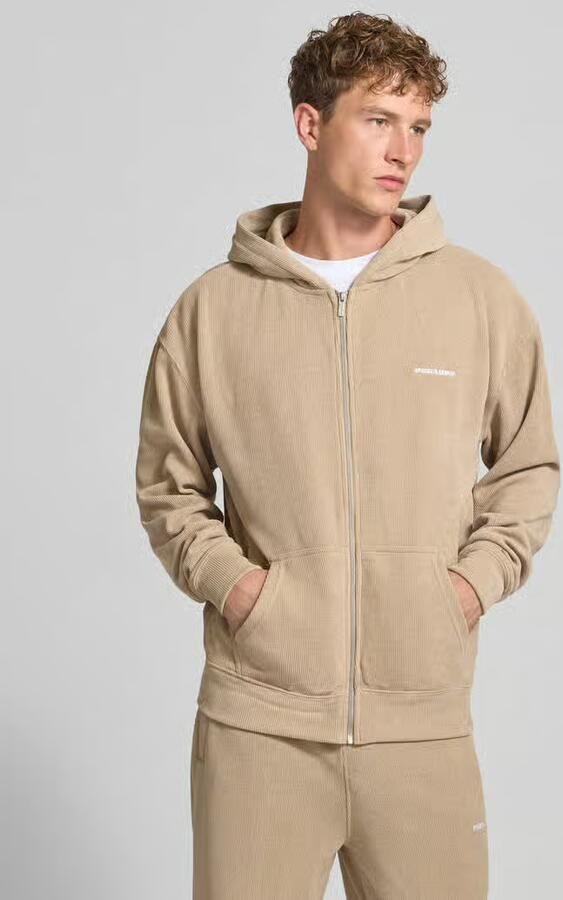 PEGADOR oversized fit sweatjack met labeldetail model 'Mezzano' - Foto 3