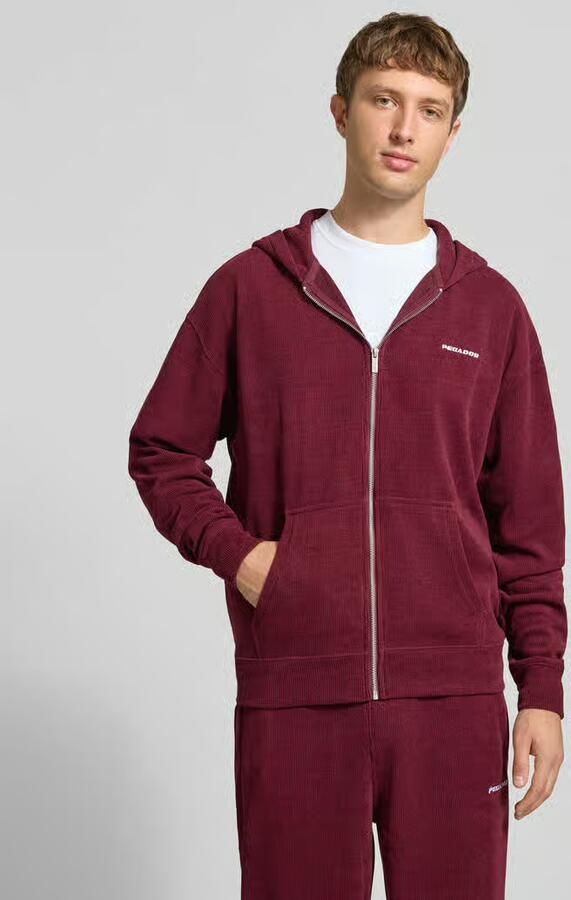 PEGADOR oversized fit sweatjack met labeldetail model 'Mezzano' - Foto 3