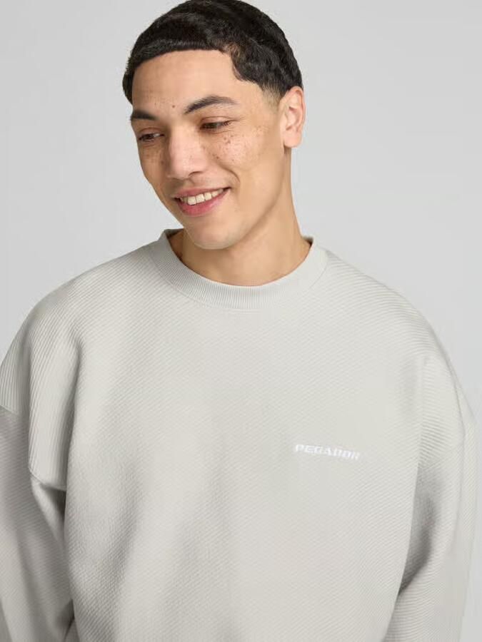 PEGADOR Oversized fit sweatshirt met logo-stitching model 'Tate'