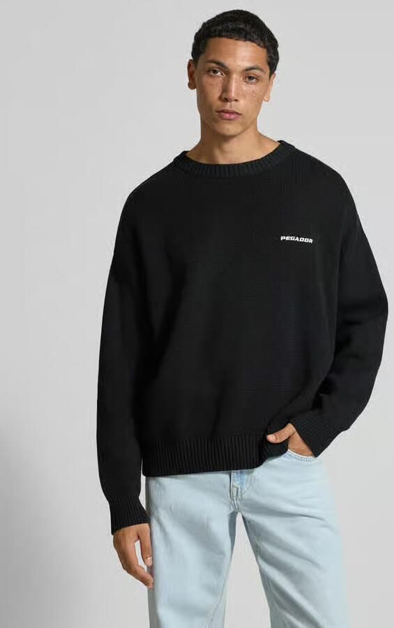 Pegador Oversized gebreide pullover met labelstitching - Foto 2