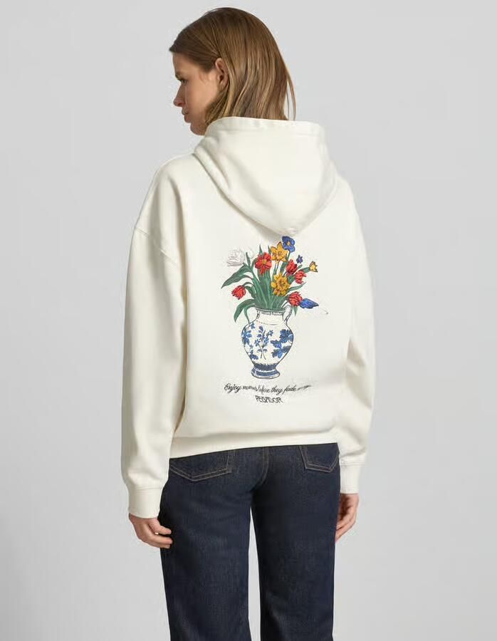 PEGADOR Oversized hoodie met label-stitching model 'MODRA' - Foto 2