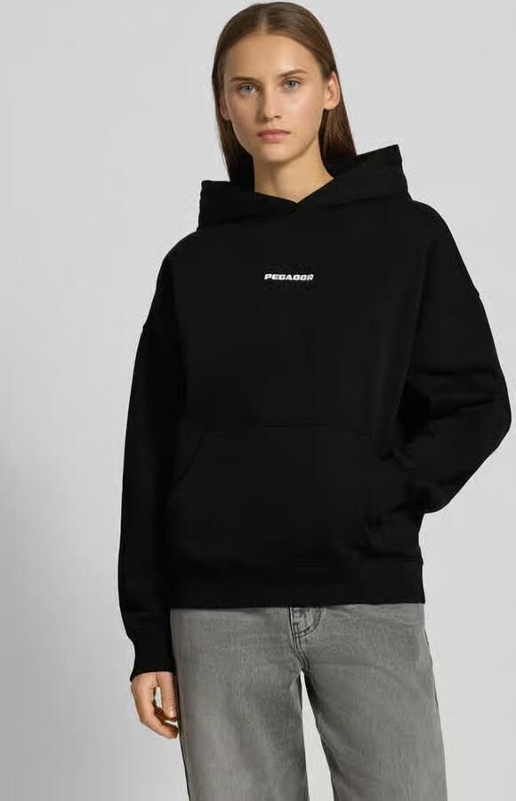 PEGADOR Oversized hoodie met labelstitching model 'CLARITA' - Foto 3
