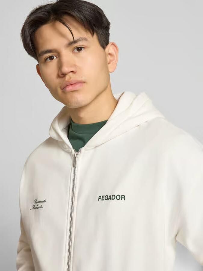 PEGADOR Oversized sweatjack met labelprint model 'Rochefort'