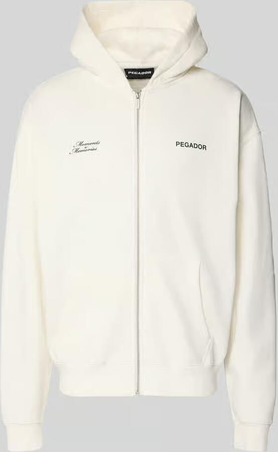 PEGADOR Oversized sweatjack met labelprint model 'Rochefort' - Foto 2