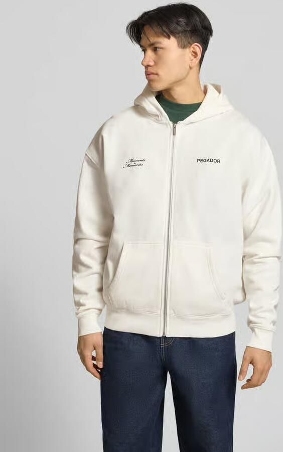 PEGADOR Oversized sweatjack met labelprint model 'Rochefort' - Foto 3
