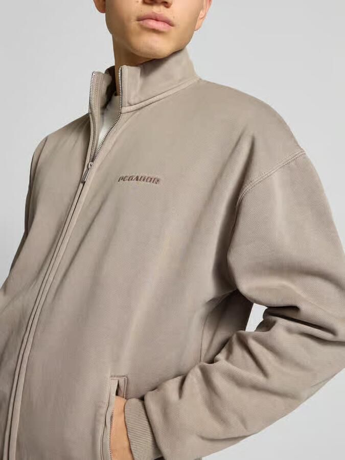 PEGADOR Oversized sweatjack met labelstitching