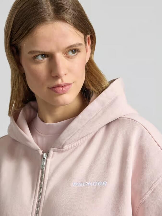 PEGADOR Oversized sweatjack met labelstitching model 'CLARITA' - Foto 2
