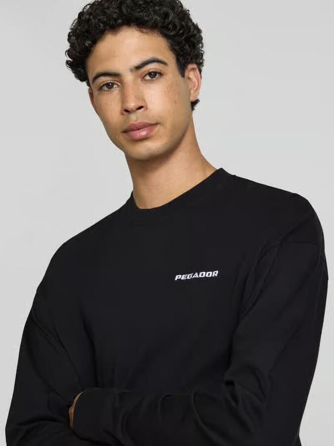 PEGADOR Oversized sweatshirt met gestikt logo model 'Rusk'