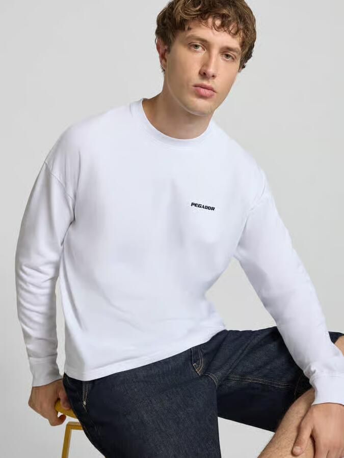 PEGADOR Oversized sweatshirt met gestikt logo model 'Rusk' - Foto 2