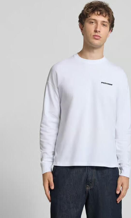 PEGADOR Oversized sweatshirt met gestikt logo model 'Rusk' - Foto 3