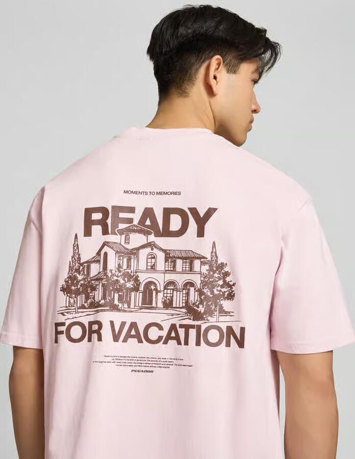 PEGADOR Oversized t-shirt met labeldetail model 'Bovec'