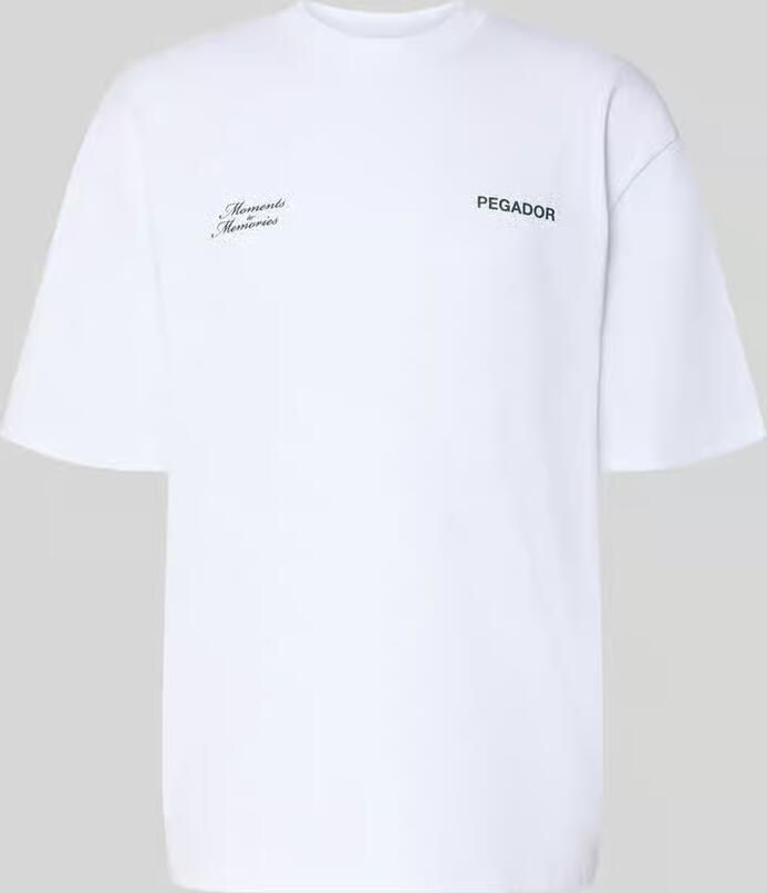 PEGADOR Oversized T-shirt met labeldetail model 'Rochefort'