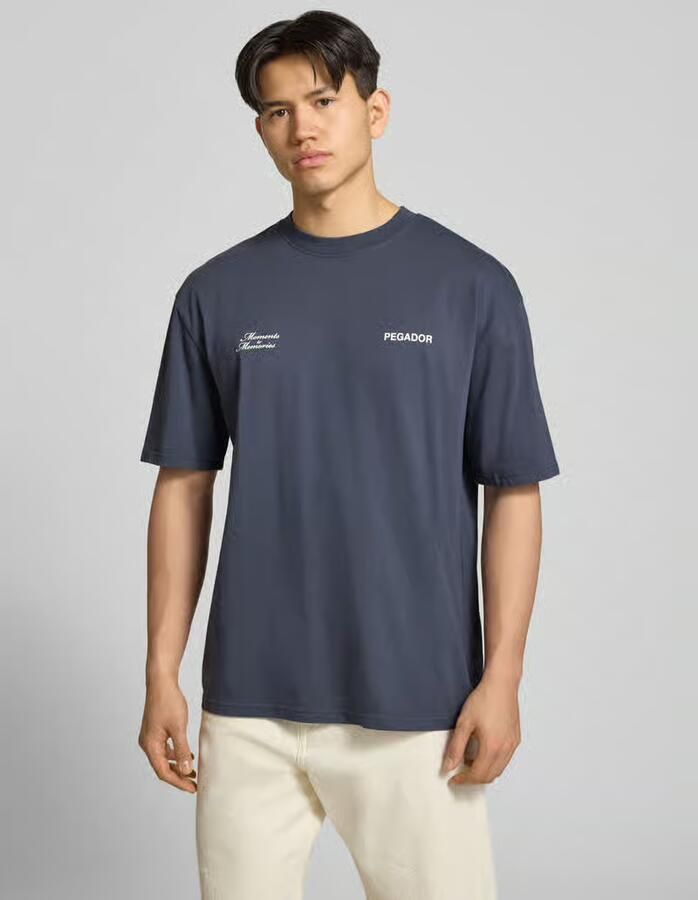 PEGADOR Oversized T-shirt met labeldetail model 'Rochefort' - Foto 2