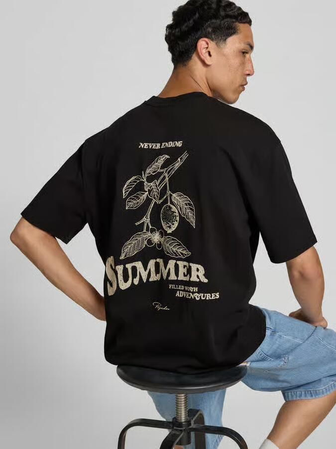 PEGADOR Oversized T-shirt met labelprint
