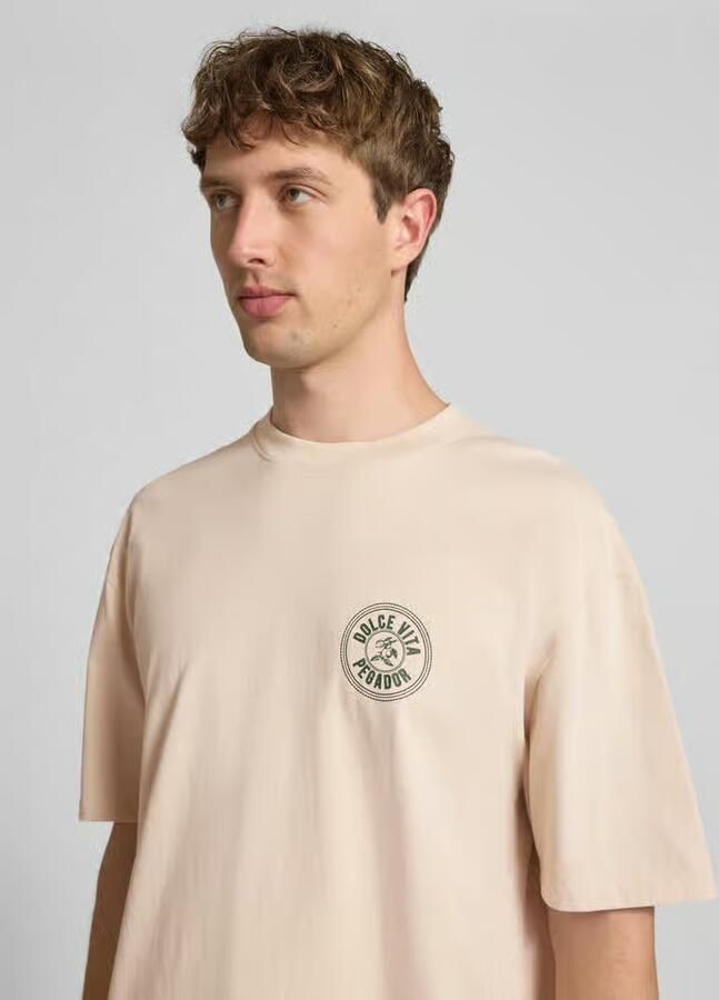 PEGADOR Oversized T-shirt met labelprint