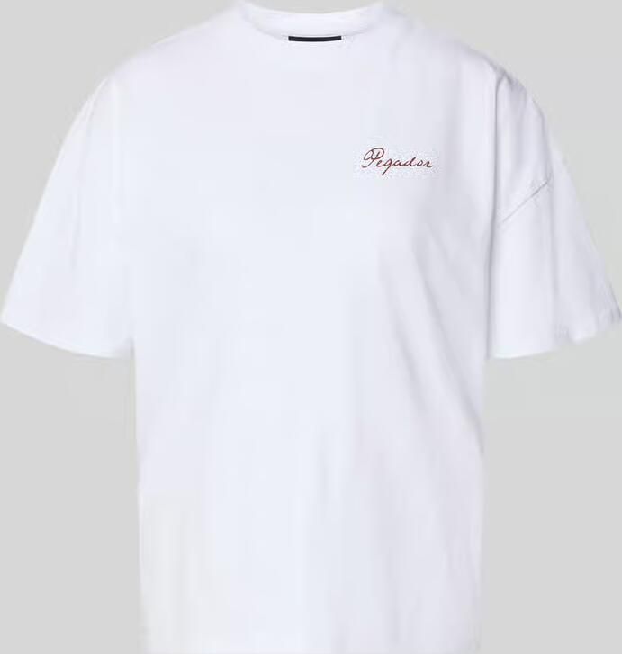PEGADOR Oversized T-shirt met labelprint