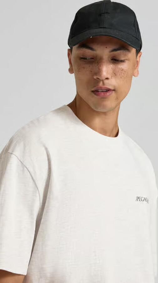 PEGADOR Oversized T-shirt met labelprint model 'Miles'