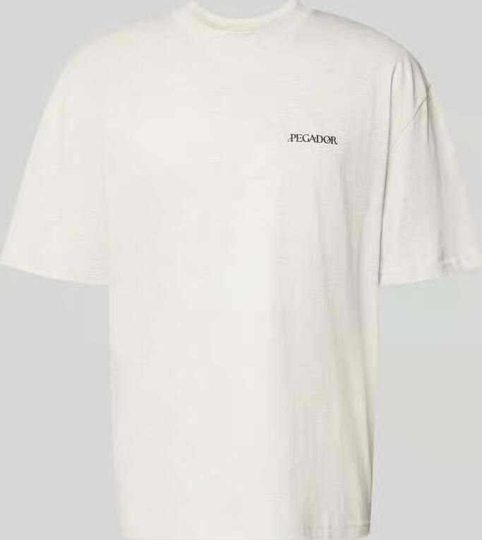 PEGADOR Oversized T-shirt met labelprint model 'Miles' - Foto 2