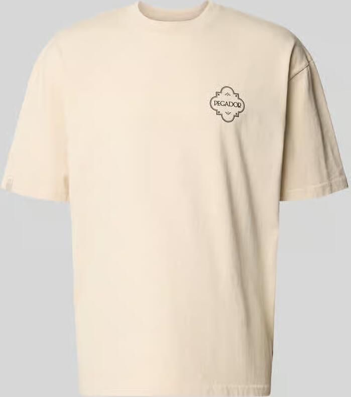 PEGADOR Oversized T-shirt met labelprint model 'Paide' - Foto 2