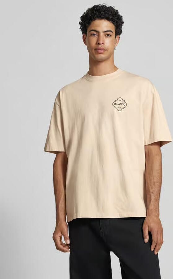 PEGADOR Oversized T-shirt met labelprint model 'Paide' - Foto 4