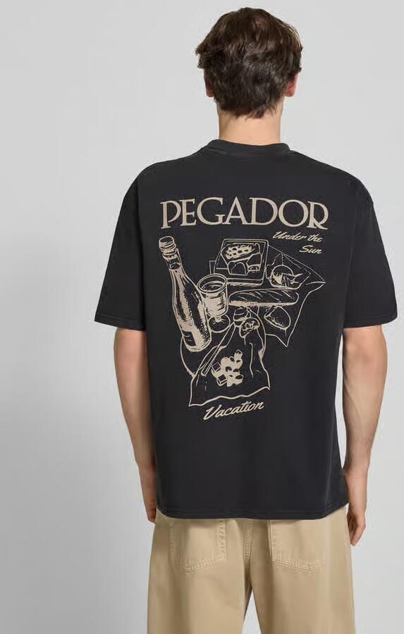 PEGADOR Oversized T-shirt met labelprint model 'Paide' - Foto 2
