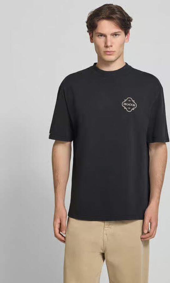 PEGADOR Oversized T-shirt met labelprint model 'Paide' - Foto 3