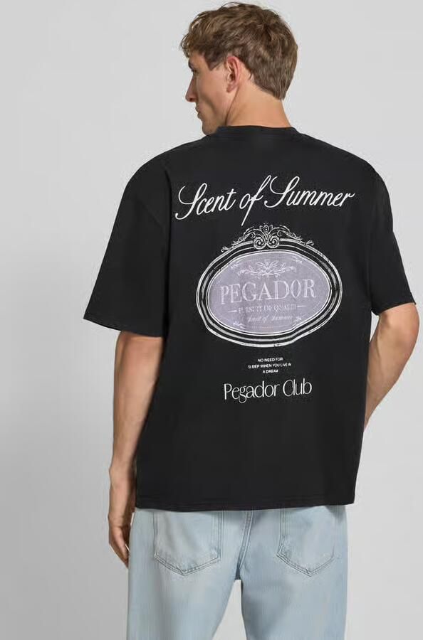 PEGADOR Oversized T-shirt met labelprint model 'Ramon' - Foto 2