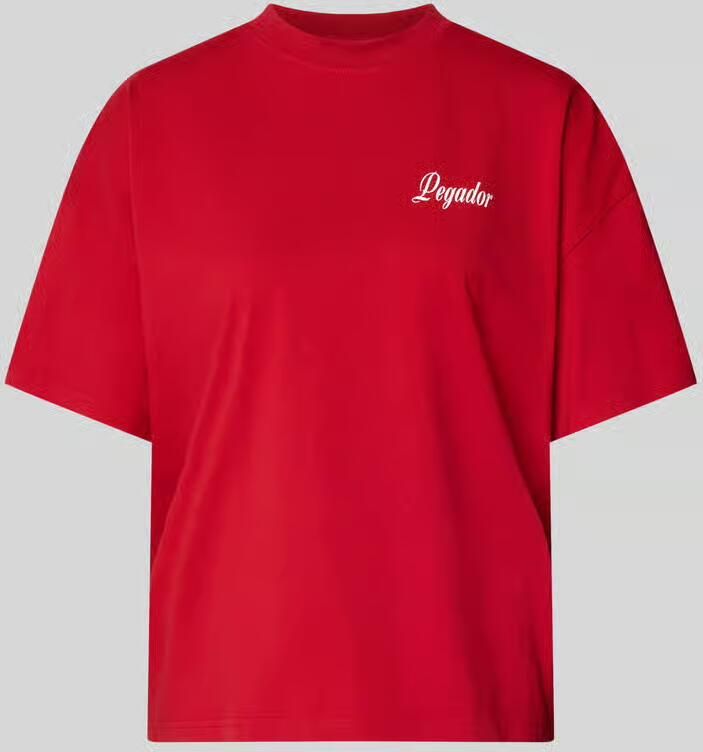 PEGADOR Oversized T-shirt met labelprint model 'RAUMA'