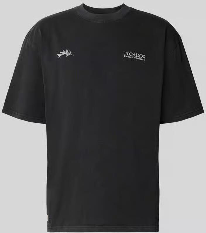 PEGADOR Oversized T-shirt met labelprint model 'Trofa' - Foto 2