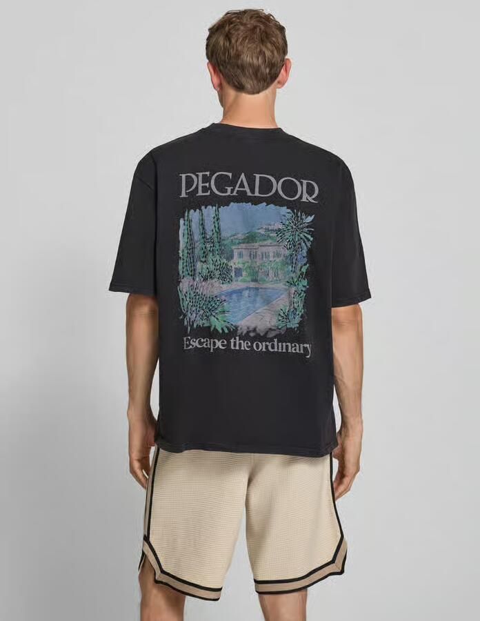PEGADOR Oversized T-shirt met labelprint model 'Trofa' - Foto 3