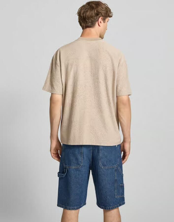 PEGADOR Oversized T-shirt met labelstitching model 'Murlo'