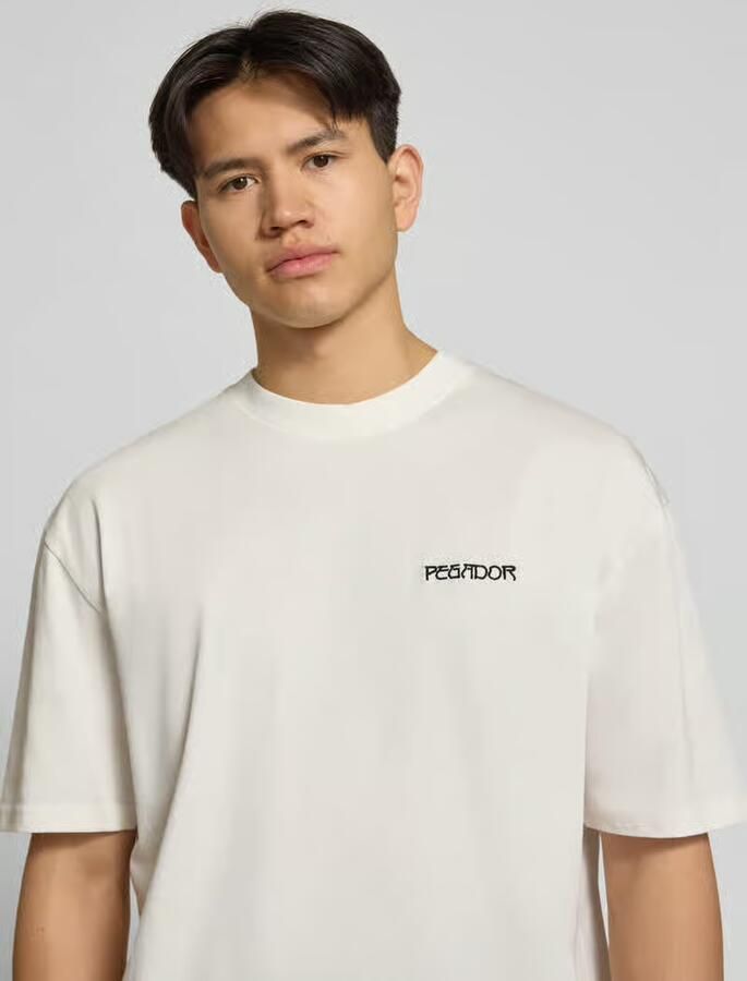 PEGADOR Oversized T-shirt met labelstitching model 'Stege' - Foto 2