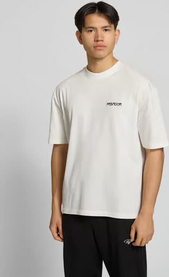 PEGADOR Oversized T-shirt met labelstitching model 'Stege' - Foto 4