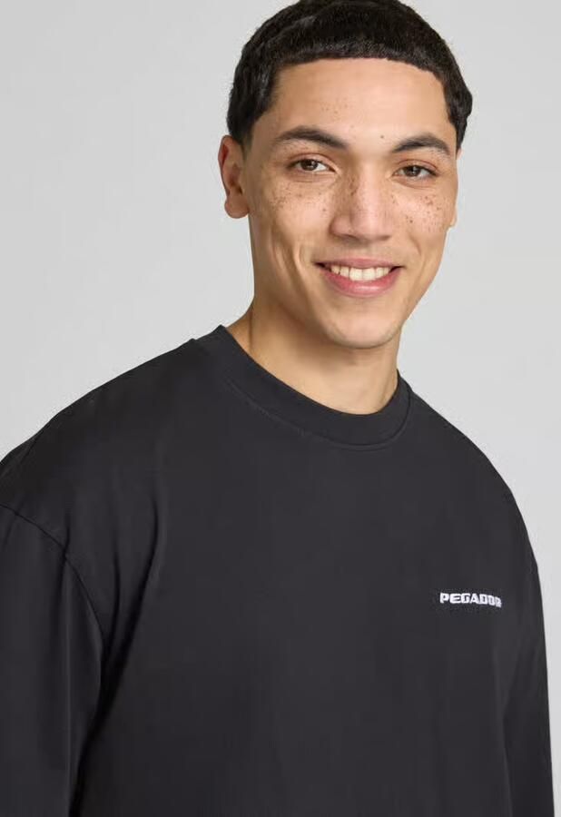 PEGADOR Oversized T-shirt met logo-stitching