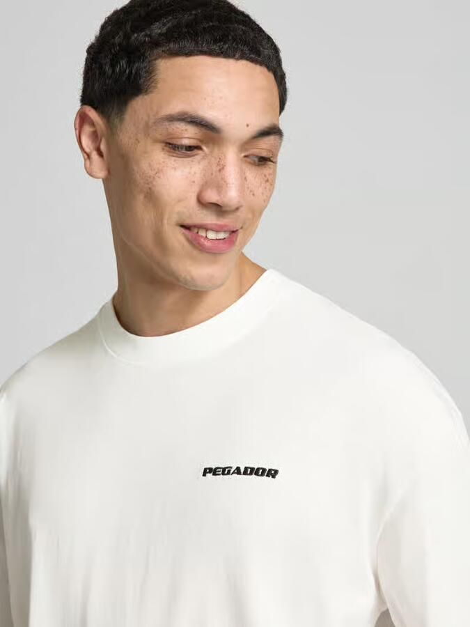 PEGADOR Oversized T-shirt met logo-stitching