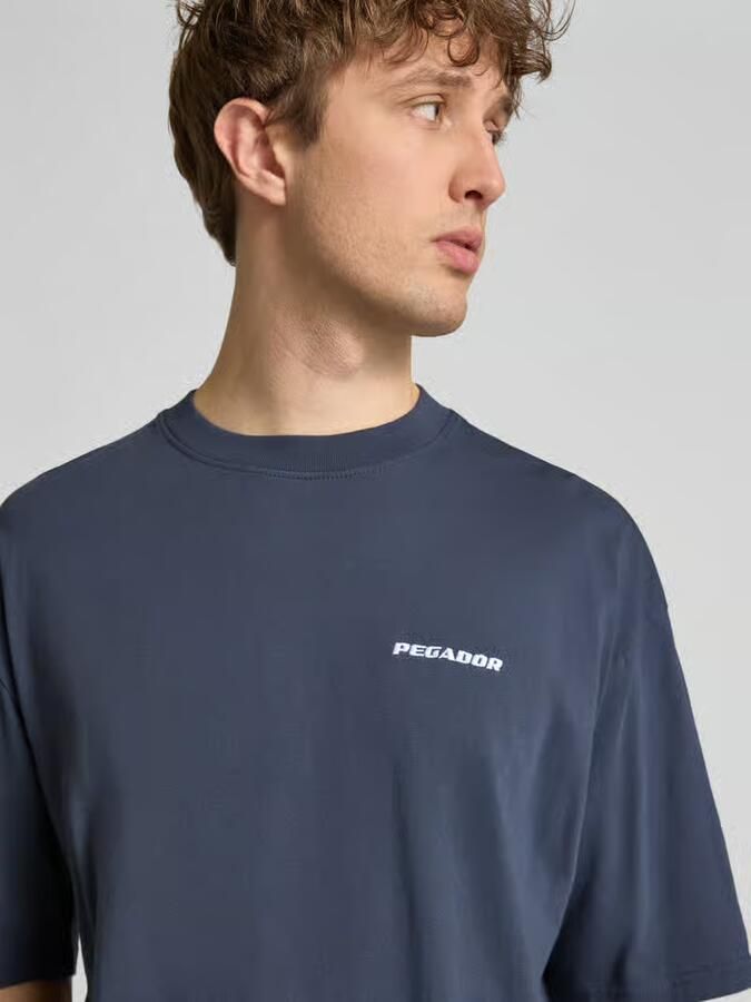 PEGADOR Oversized T-shirt met logo-stitching