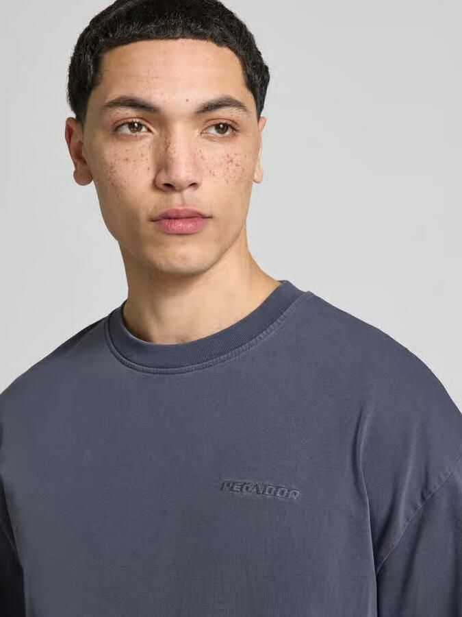 PEGADOR Oversized T-shirt met logo-stitching