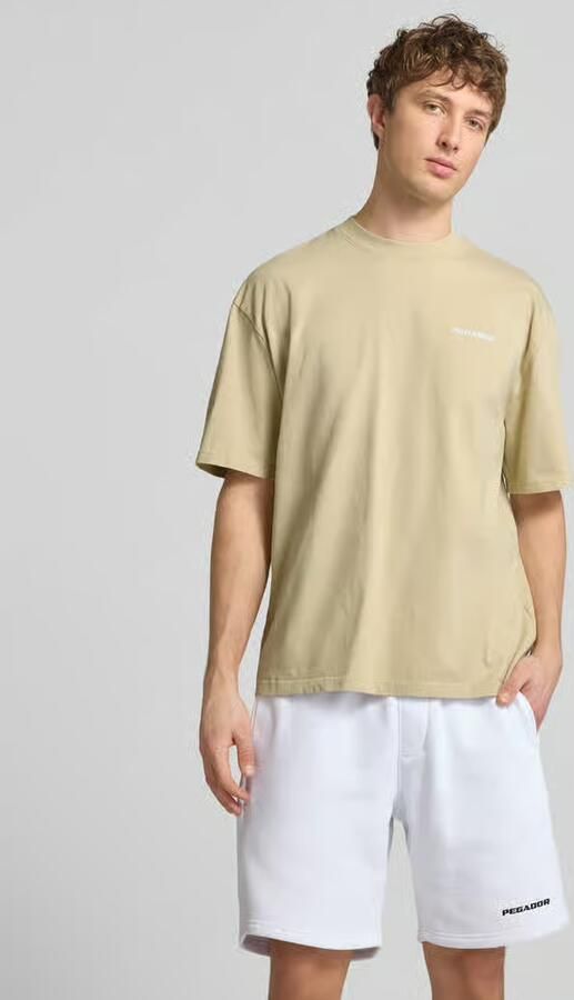 PEGADOR Oversized T-shirt met logo-stitching - Foto 4