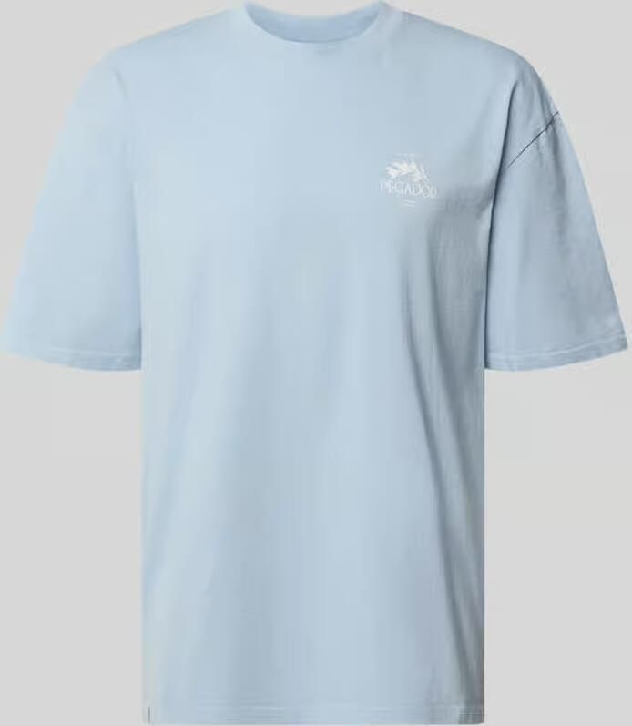 PEGADOR Oversized t-shirt met print op de achterkant en ronde hals