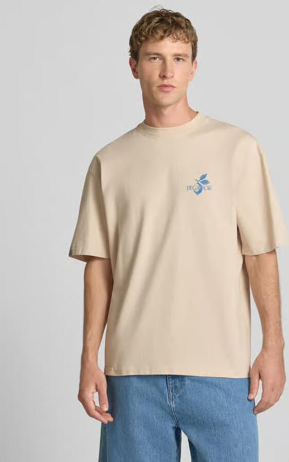 PEGADOR Oversized t-shirt met print op de achterkant en ronde hals - Foto 3